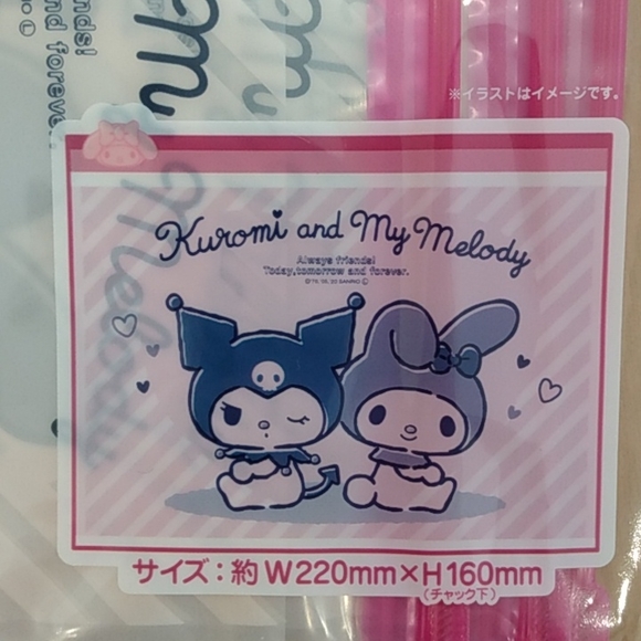 Sanrio Kuromi My Melody Slider Zip Bag 3 Pack Accessories Make up Bag - Picture 8 of 9